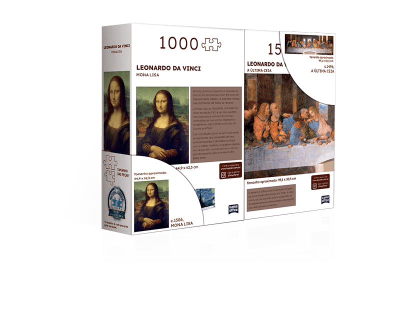 Quebra Cabeça - Leonardo da Vinci - Monalisa e A Última Ceia