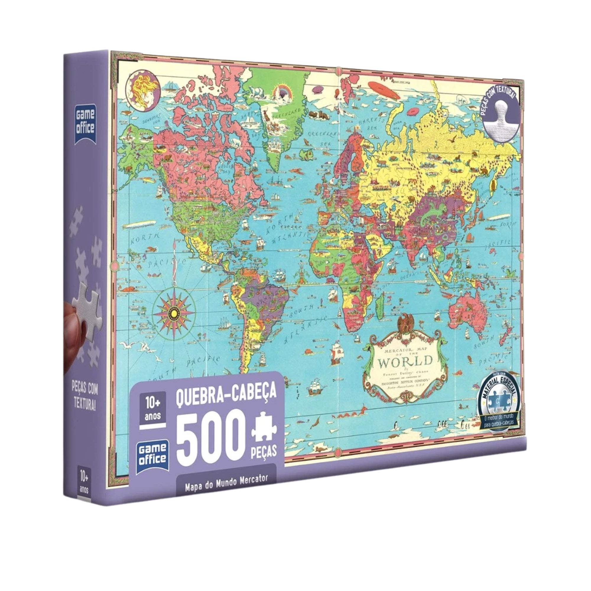 Quebra - Cabeça : Mapa do mundo Mercator (500 pçs)