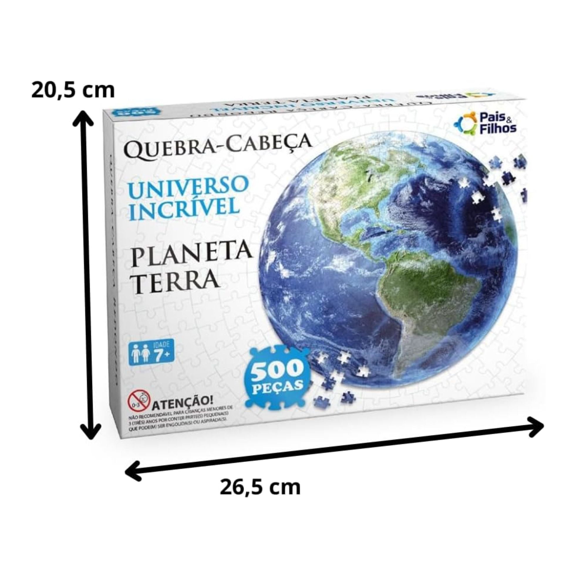 Quebra-Cabeça Redondo : Planeta Terra (500 pçs) - Bravo Jogos