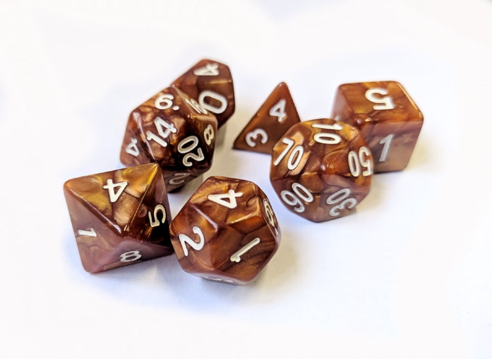 Dados para RPG Linha Black - Conjunto com 7 peças