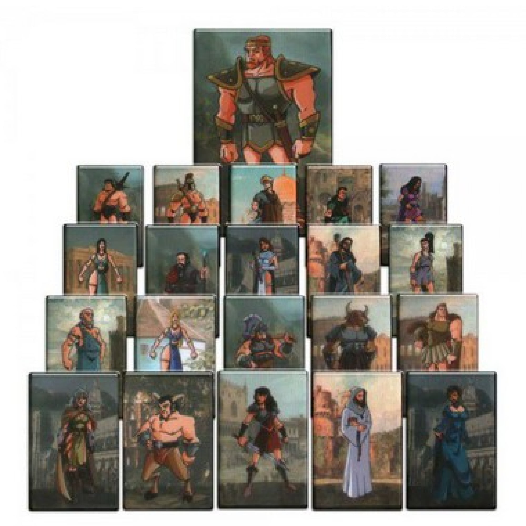 Kit com 126 Personagens de RPG - Modelo 2 + 36 Stands