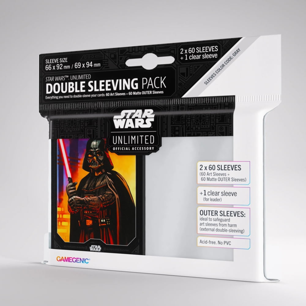  Sleeves Double Sleeving Pack -Gamegenic: Star Wars Unlimited Art Darth Vader