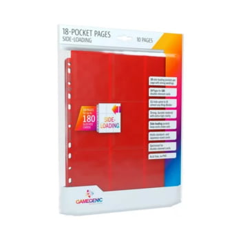 18-Pocket Pages Side Loading - 10 folhas - Vermelho