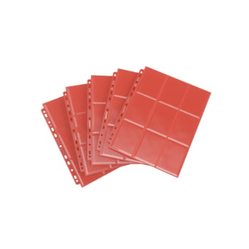 18-Pocket Pages Side Loading - 10 folhas - Vermelho