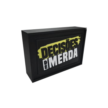 Caixa Organizadora Slider 3D - Decisões de Merda