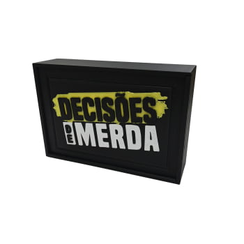 Caixa Organizadora Slider 3D - Decisões de Merda