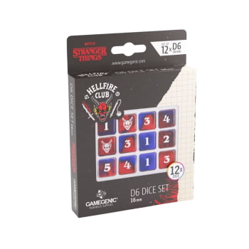  Gamegenic : Stranger Things - Hellfire Club Hellfire Club D6 Dice Set (12x) – 16mm