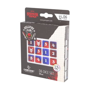  Gamegenic : Stranger Things - Hellfire Club Hellfire Club D6 Dice Set (12x) – 16mm