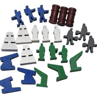 Componentes de Madeira para o jogo Shipyard