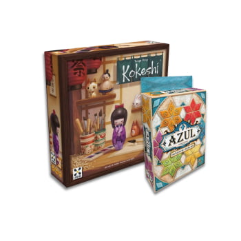 Azul Pavilhão de Verão Mini + Kokeshi