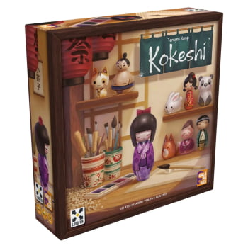 Azul Pavilhão de Verão Mini + Kokeshi