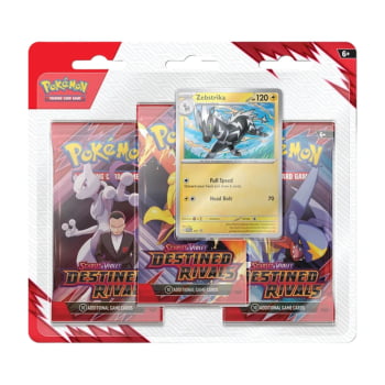 Pokémon : Scarlet & Violet - Destined Rivals Blister Triplo - Zebstrika
