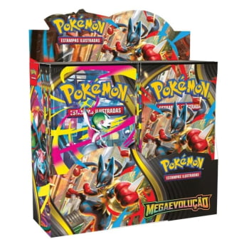 Pokémon : Caixa de Boosters - Megaevolução - Inclui 1 carta Promocional Adicional com ilustração rara