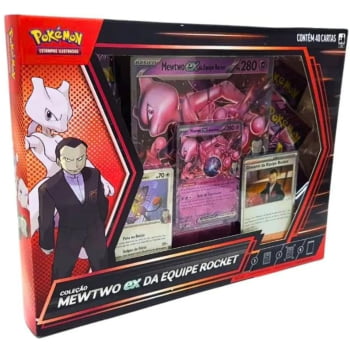 Pokémon : Coleção Mewtwo ex Da Equipe Rocket (com carta Holográfica Extra Grande)