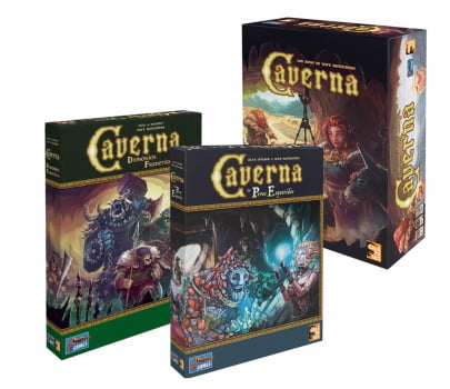 Combo Caverna + Demônios Frenéticos + Povos Esquecidos + Sleeves Grátis