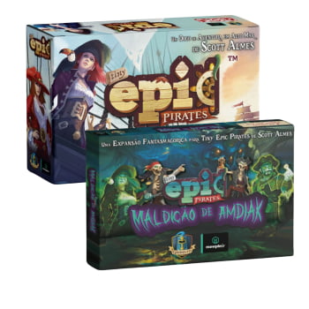 Combo Jogo Tiny Epic Pirates + Expansão Tiny Epic Pirates - Maldição de Amdiak