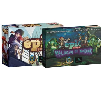 Combo Jogo Tiny Epic Pirates + Expansão Tiny Epic Pirates - Maldição de Amdiak