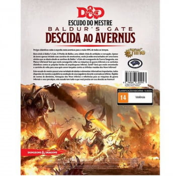 Dungeons & Dragons - Escudo do Mestre Baldur's Gate - Descida ao Avernus