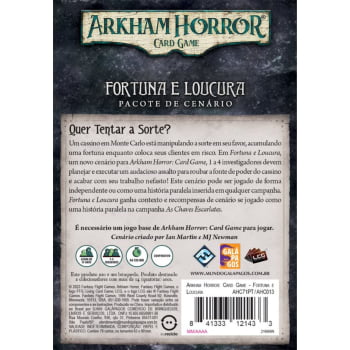 Expansão de Cenário Arkham Horror: Card Game - Fortuna e Loucura