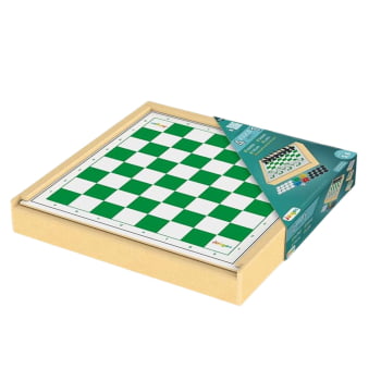 Jogo 4 em 1 - Xadrez, Damas, Trilha, Ludo - Junges