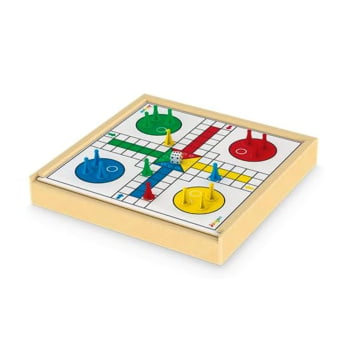 Jogo 4 em 1 - Xadrez, Damas, Trilha, Ludo - Junges