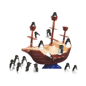 Jogo Barco Pirata com Pinguins - Jogo de Equilíbrio