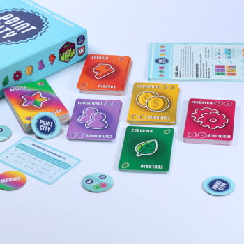 Jogo Point City + Expansão (4 fichas cívicas)