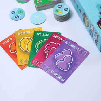 Jogo Point City + Expansão (4 fichas cívicas)