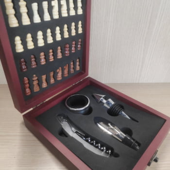 kit Abridor de Vinho + Jogo de Xadrez