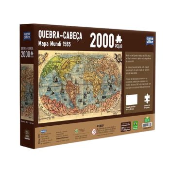 Quebra-Cabeça : Mapa Mundi 1565 - 2000 Peças