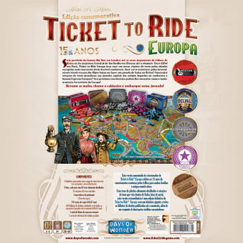 Ticket to Ride Europa 15 Anos- Incluso as Expansões 1912 e Expresso do oriente