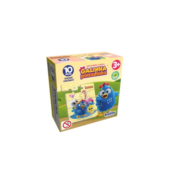 Mini Quebra-cabeça Galinha Pintadinha de Madeira - 10 Peças - Caixa com 6 Peças 