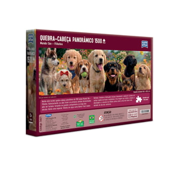 Quebra-Cabeça 1500 Peças - Mundo Cão Filhotes