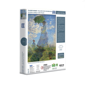 Quebra - Cabeça : Coleção Obras de Arte Monet - Mulher com Sombrinha (1000 pçs)