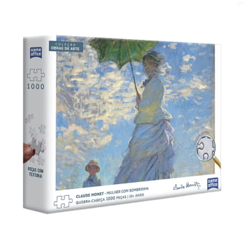 Quebra - Cabeça : Coleção Obras de Arte Monet - Mulher com Sombrinha (1000 pçs)