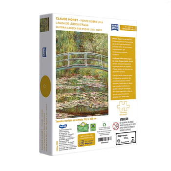Quebra - Cabeça : Coleção Obras de Monet - Ponte Sobre Uma Lagoa de Lírios D'Água (500 pçs)