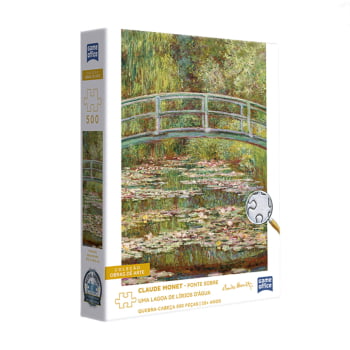Quebra - Cabeça : Coleção Obras de Monet - Ponte Sobre Uma Lagoa de Lírios D'Água (500 pçs)