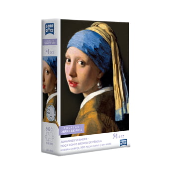 Quebra - Cabeça : Johannes Vermeer - Moça com o Brinco  de Pérola - Nano (500 pçs)