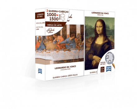 Quebra Cabeça - Leonardo da Vinci - Monalisa e A Última Ceia - 1000 e 1500 Peças