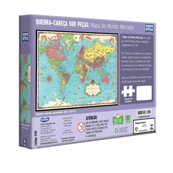Quebra - Cabeça : Mapa do mundo Mercator (500 pçs)