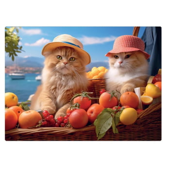 Quebra-Cabeça : Melhor Idade - Gatinhos Na Praia 300 Peças - Coleção Mentes Ativas