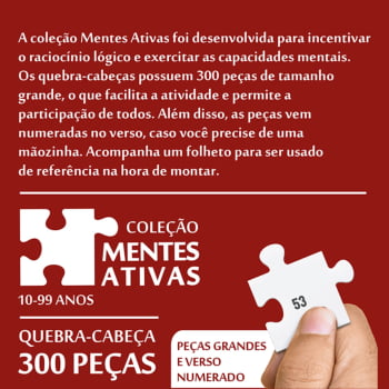 Quebra-Cabeça : Melhor Idade - Gatinhos Na Praia 300 Peças - Coleção Mentes Ativas