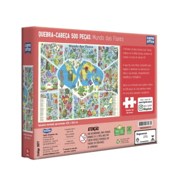 Quebra - Cabeça : Mundo das Flores (500 pçs)