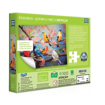 Quebra-Cabeça : Melhor Idade - Pássaros Na Cerejeira 300 Peças - Coleção Mentes Ativas