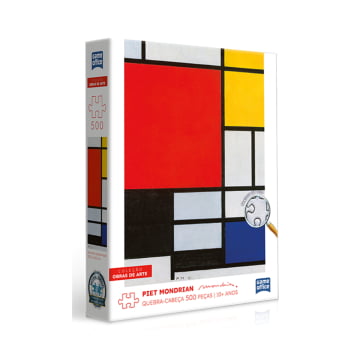 Quebra-Cabeça Piet Mondrian : 500 Peças - Coleção Obras de Arte