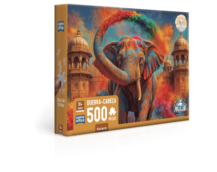 Quebra-Cabeças 500 peças - Elefante Quebra-Cabeças 500 peças - Elefante