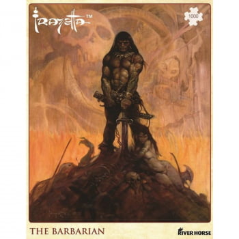 The Barbarian (Quebra-cabeça de Luxo com arte de Frank Frazetta) 1000 Peças