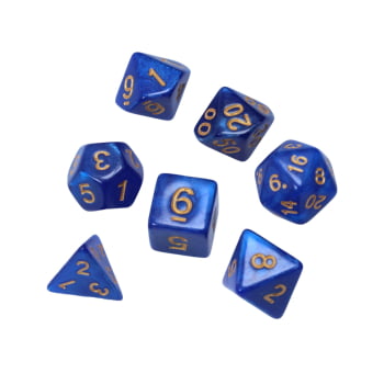 Dados para RPG Linha Marmorizados - Conjunto com 7 peças