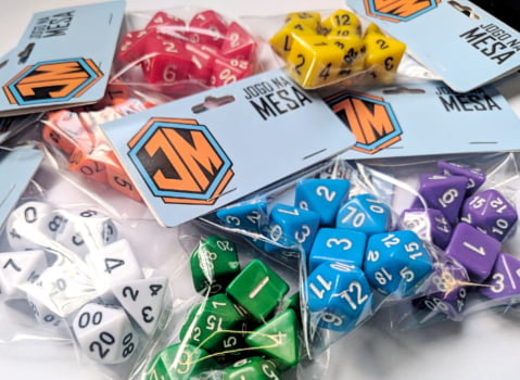 Dados para RPG Linha Solid Color - Conjunto com 7 peças