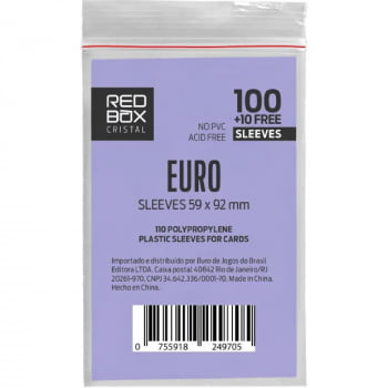 Sleeve Cristal: EURO (59x92mm) Redbox